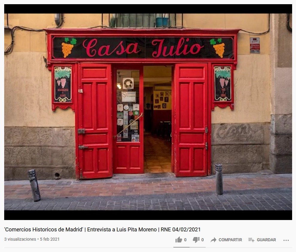 Comercios Históricos de Madrid en Radio Nacional de España